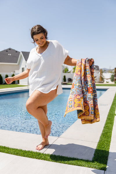 Luxury Beach Towel in Boho Medallions-Home & Decor-Ave Shops-Market Street Nest, Fashionable Clothing, Shoes and Home Décor Located in Mabank, TX