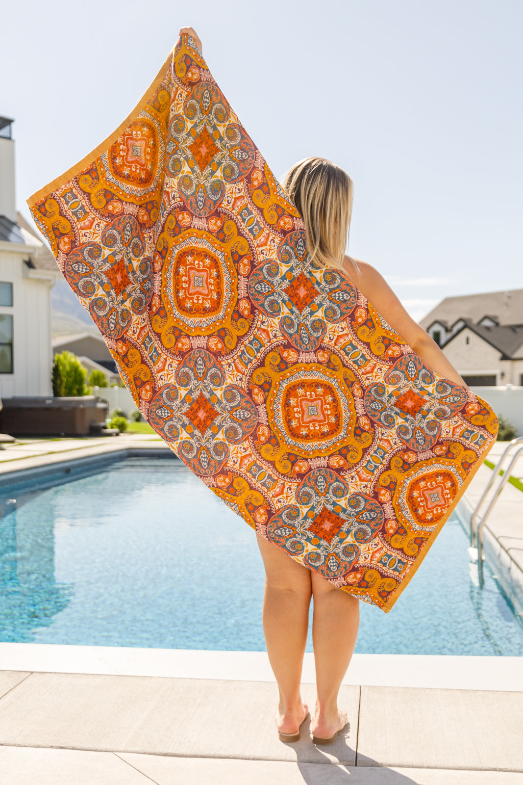 Luxury Beach Towel in Boho Medallions-Home & Decor-Ave Shops-Market Street Nest, Fashionable Clothing, Shoes and Home Décor Located in Mabank, TX