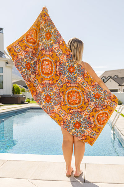 Luxury Beach Towel in Boho Medallions-Home & Decor-Ave Shops-Market Street Nest, Fashionable Clothing, Shoes and Home Décor Located in Mabank, TX