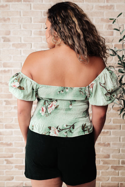 Garden of Eden Balloon Sleeve Top in Sage-Tops-Ave Shops-Market Street Nest, Fashionable Clothing, Shoes and Home Décor Located in Mabank, TX