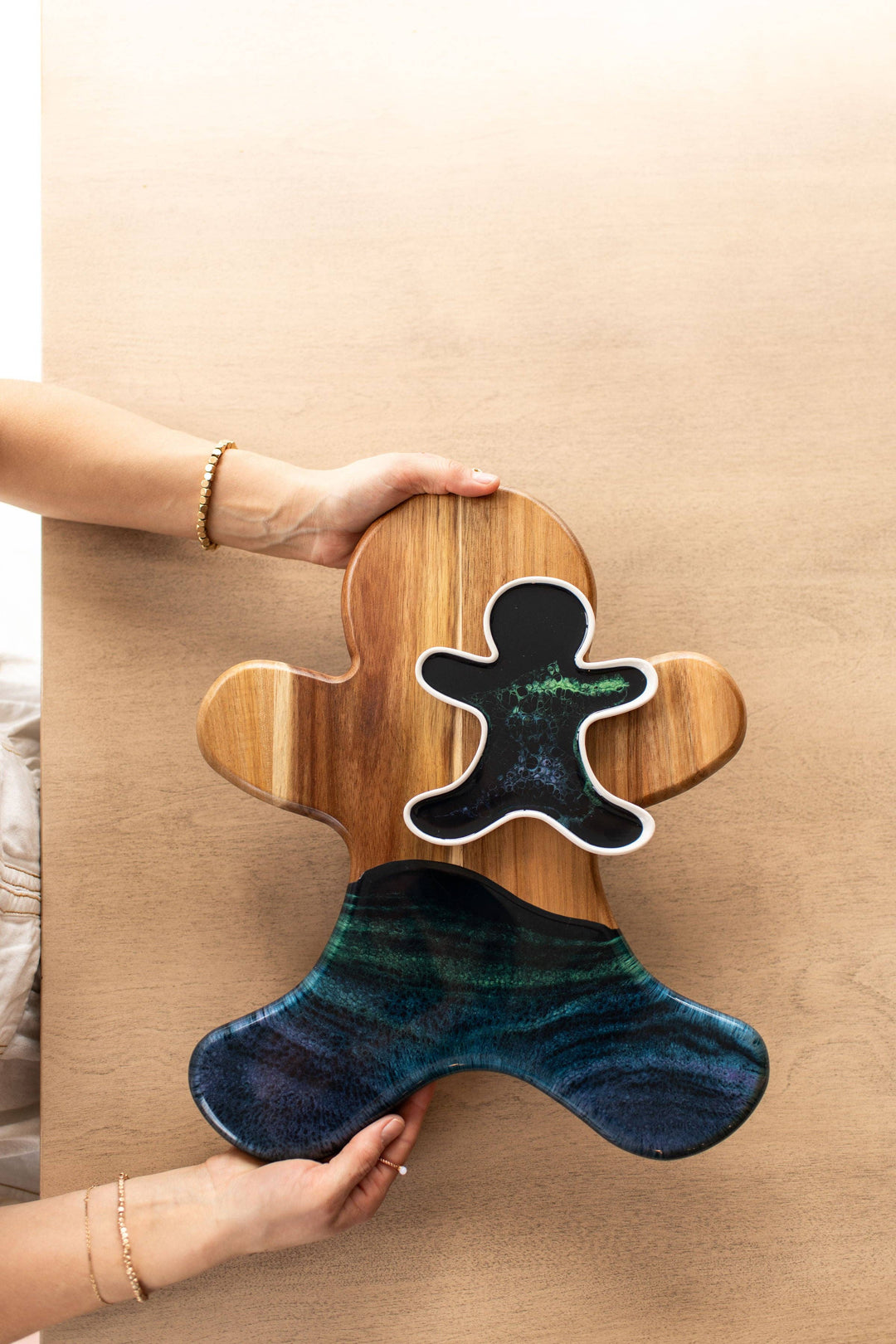 NEW!!! Gingerbread Man Board and Ceramic Tray (NO TARIFFS)-Lynn &amp; Liana Designs-Market Street Nest, Fashionable Clothing, Shoes and Home Décor Located in Mabank, TX
