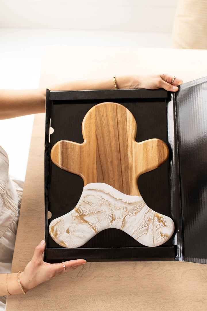 NEW!!! Gingerbread Man Board and Ceramic Tray (NO TARIFFS)-Lynn &amp; Liana Designs-Market Street Nest, Fashionable Clothing, Shoes and Home Décor Located in Mabank, TX