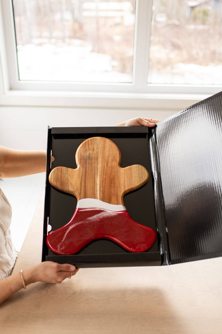 NEW!!! Gingerbread Man Board and Ceramic Tray (NO TARIFFS)-Lynn &amp; Liana Designs-Market Street Nest, Fashionable Clothing, Shoes and Home Décor Located in Mabank, TX