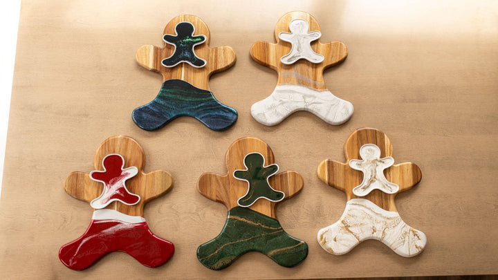 NEW!!! Gingerbread Man Board and Ceramic Tray (NO TARIFFS)-Lynn &amp; Liana Designs-Market Street Nest, Fashionable Clothing, Shoes and Home Décor Located in Mabank, TX