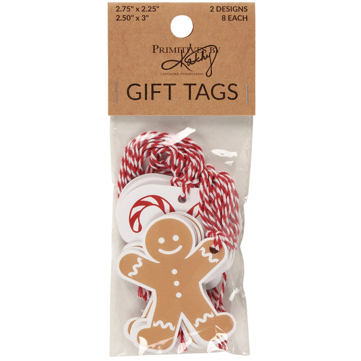 Gingerbread Men Gift Tag Set (set of 16)-03-Home &amp; Gift-Primitives By Kathy-Market Street Nest, Fashionable Clothing, Shoes and Home Décor Located in Mabank, TX