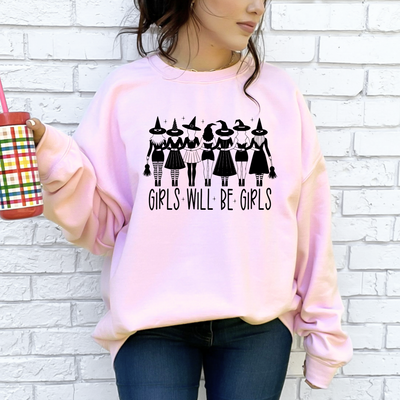 Girls Will Be Girls Sweatshirt in Two Colors-Womens-Ave Shops-Market Street Nest, Fashionable Clothing, Shoes and Home Décor Located in Mabank, TX