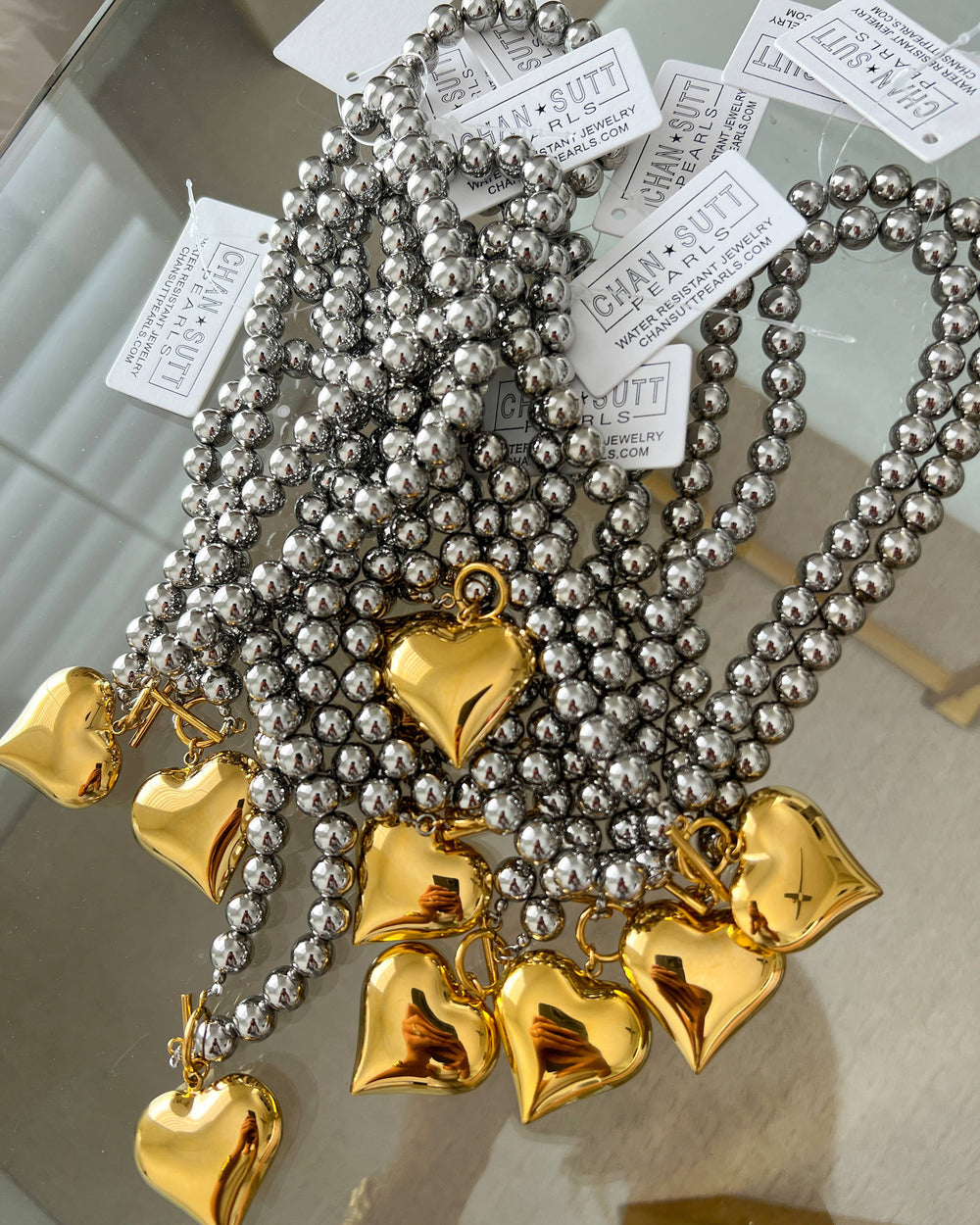 GLAM HEART NECKLACE-CHANSUTTPEARLS-Market Street Nest, Fashionable Clothing, Shoes and Home Décor Located in Mabank, TX