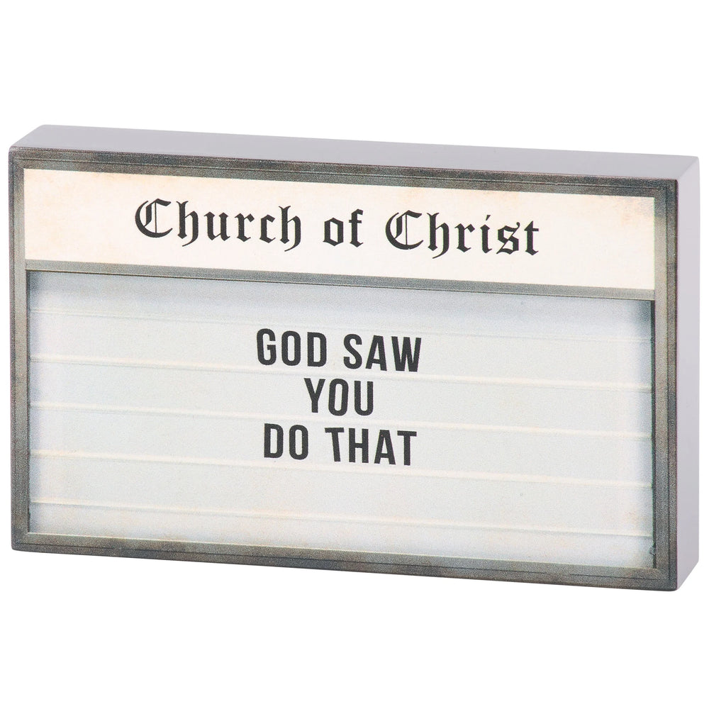 God Saw You Do That Block Sign-03-Home & Gift-Primitives By Kathy-Market Street Nest, Fashionable Clothing, Shoes and Home Décor Located in Mabank, TX