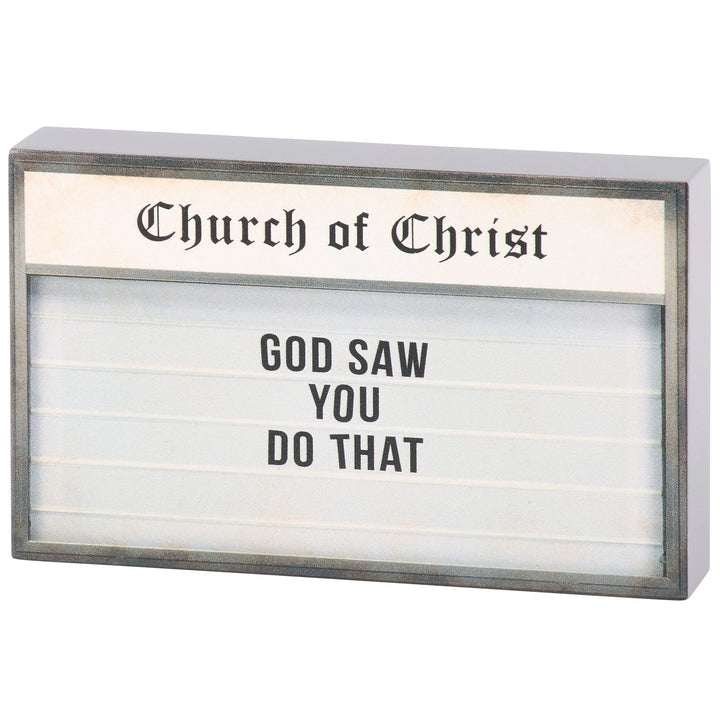 God Saw You Do That Block Sign-03-Home &amp; Gift-Primitives By Kathy-Market Street Nest, Fashionable Clothing, Shoes and Home Décor Located in Mabank, TX