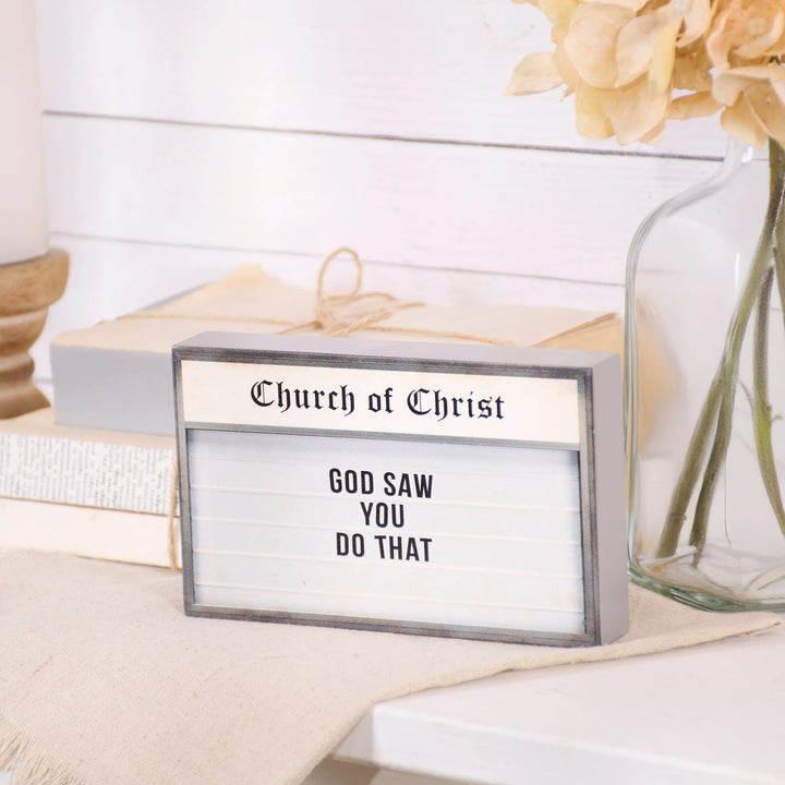 God Saw You Do That Block Sign-03-Home &amp; Gift-Primitives By Kathy-Market Street Nest, Fashionable Clothing, Shoes and Home Décor Located in Mabank, TX