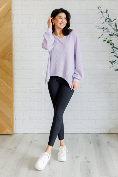 Good Things Are Coming V-Neck Top in Lavender-Tops-Ave Shops-Market Street Nest, Fashionable Clothing, Shoes and Home Décor Located in Mabank, TX