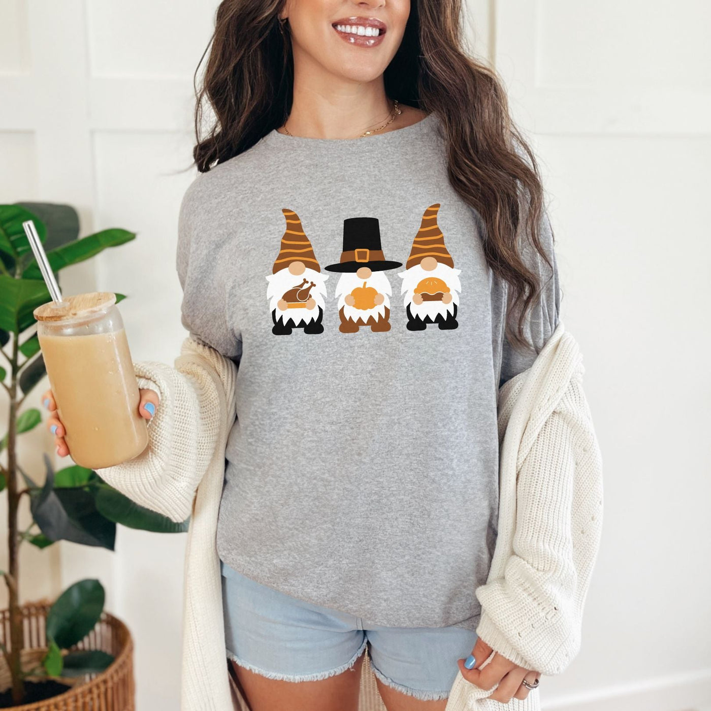 Thanksgiving Gnomes Graphic Tee-Womens-Ave Shops-Market Street Nest, Fashionable Clothing, Shoes and Home Décor Located in Mabank, TX