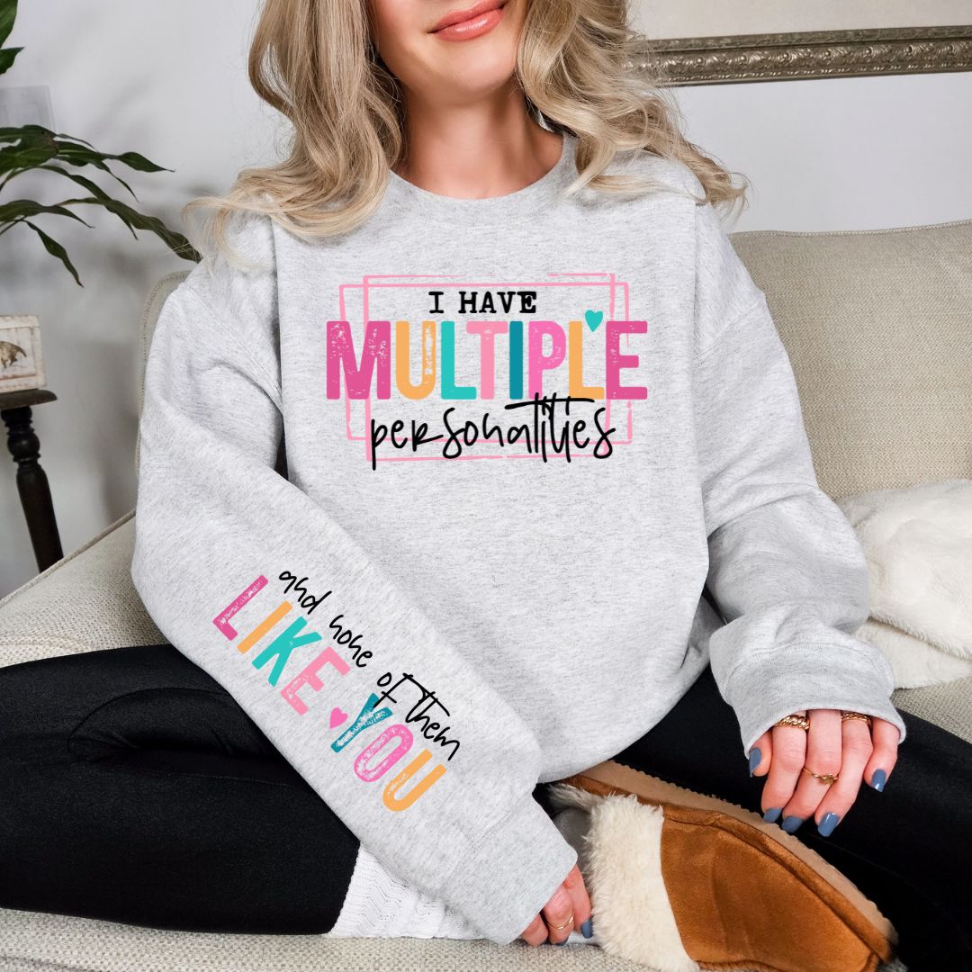 Multiple Personalities Sweatshirt in Three Colors-Preorder-Ave Shops-Market Street Nest, Fashionable Clothing, Shoes and Home Décor Located in Mabank, TX