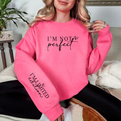 I'm Not Perfect Graphic Sweatshirt in Three Colors-Preorder-Ave Shops-Market Street Nest, Fashionable Clothing, Shoes and Home Décor Located in Mabank, TX