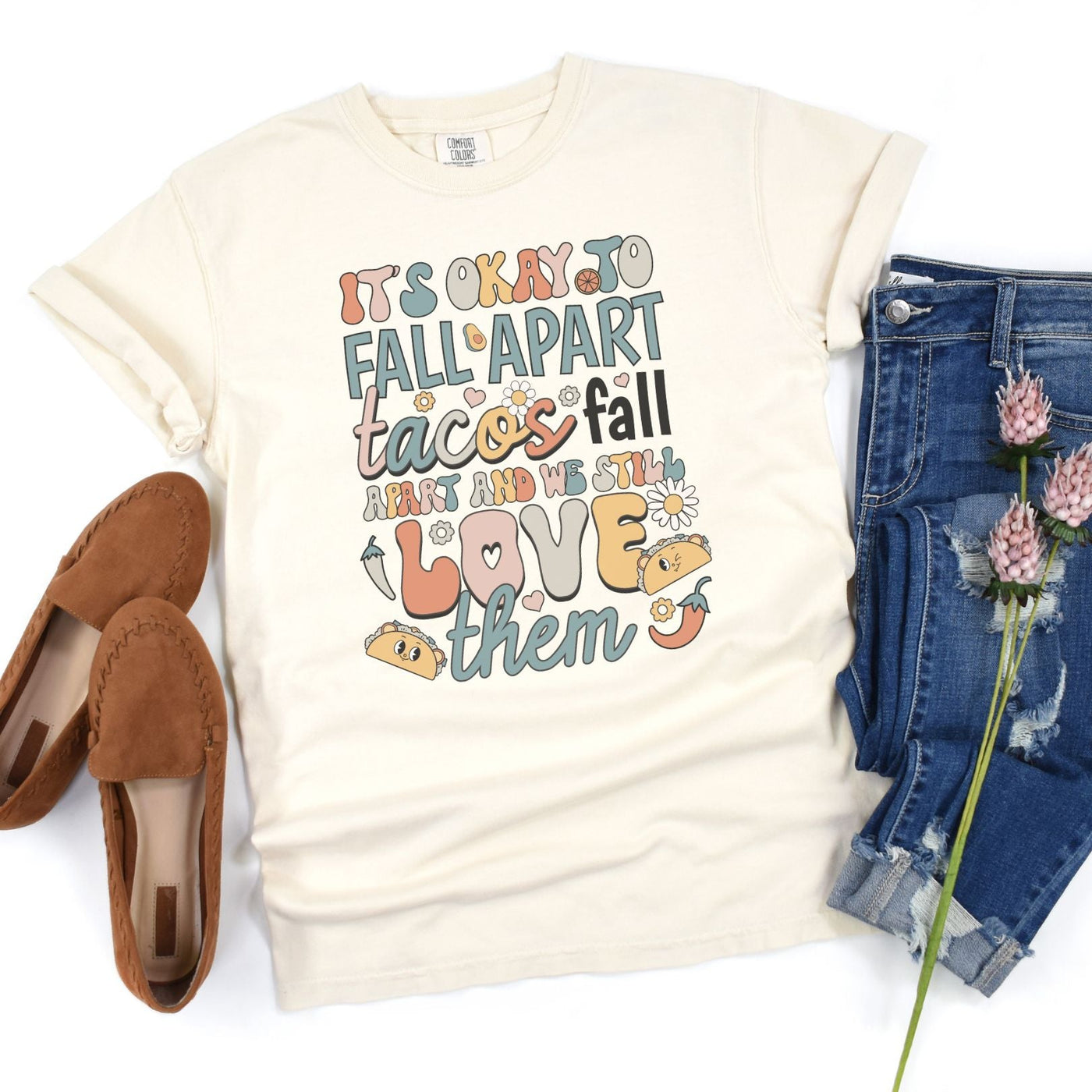 PREORDER: Tacos Fall Apart Graphic Tee-Womens-Ave Shops-Market Street Nest, Fashionable Clothing, Shoes and Home Décor Located in Mabank, TX