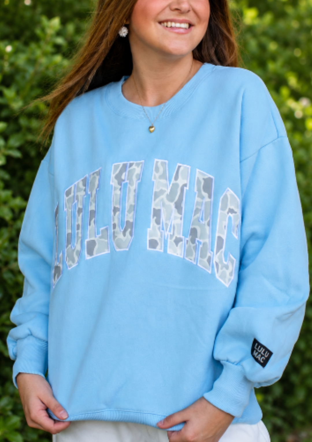 Grey Camo Light Blue Sweatshirt-08-Tops-Girlie Girl Originals-Market Street Nest, Fashionable Clothing, Shoes and Home Décor Located in Mabank, TX