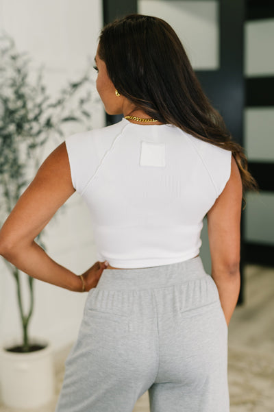 Halfway to Heaven Cropped Top in White-Womens-Ave Shops-Market Street Nest, Fashionable Clothing, Shoes and Home Décor Located in Mabank, TX