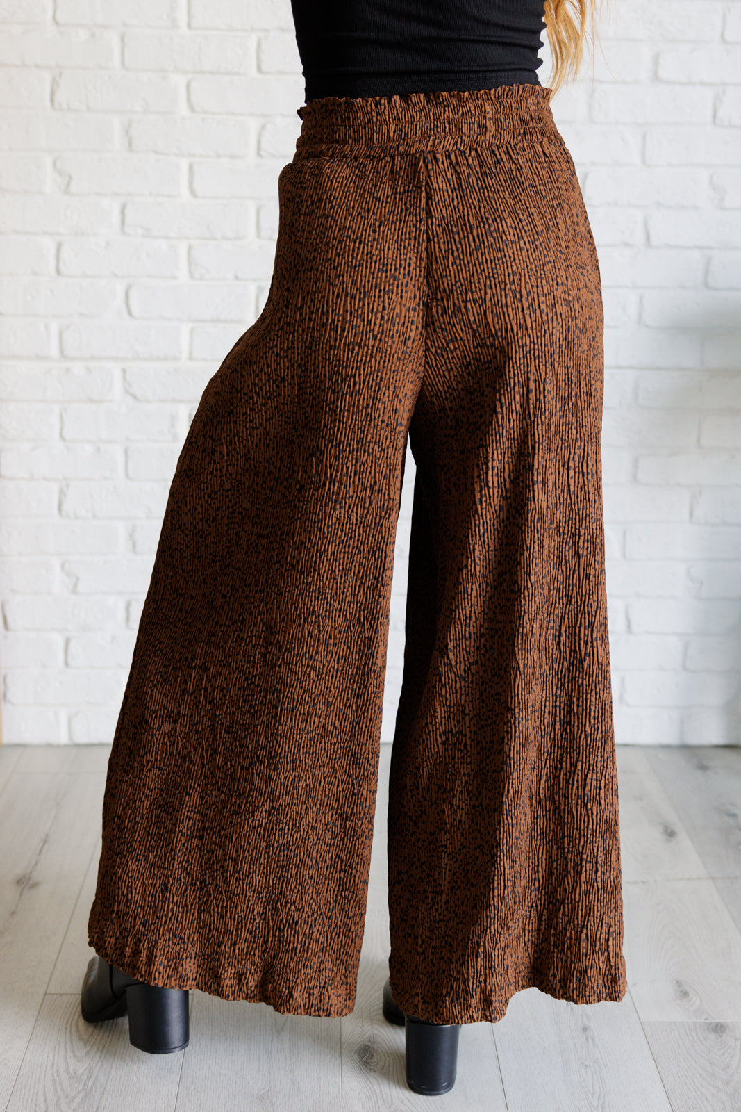 Harmony High Rise Wide Leg Pants in Brown-Bottoms-Ave Shops-Market Street Nest, Fashionable Clothing, Shoes and Home Décor Located in Mabank, TX