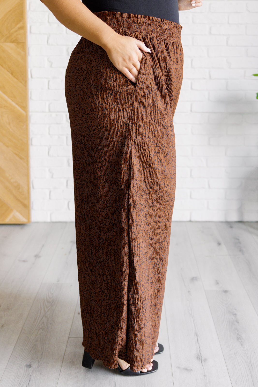 Harmony High Rise Wide Leg Pants in Brown-Bottoms-Ave Shops-Market Street Nest, Fashionable Clothing, Shoes and Home Décor Located in Mabank, TX