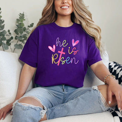 He Is Risen Graphic Tee-Womens-Ave Shops-Market Street Nest, Fashionable Clothing, Shoes and Home Décor Located in Mabank, TX