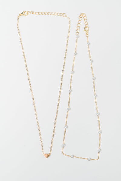 Heart of Gold Pendant Necklace Layered Set in Gold-Womens-Ave Shops-Market Street Nest, Fashionable Clothing, Shoes and Home Décor Located in Mabank, TX