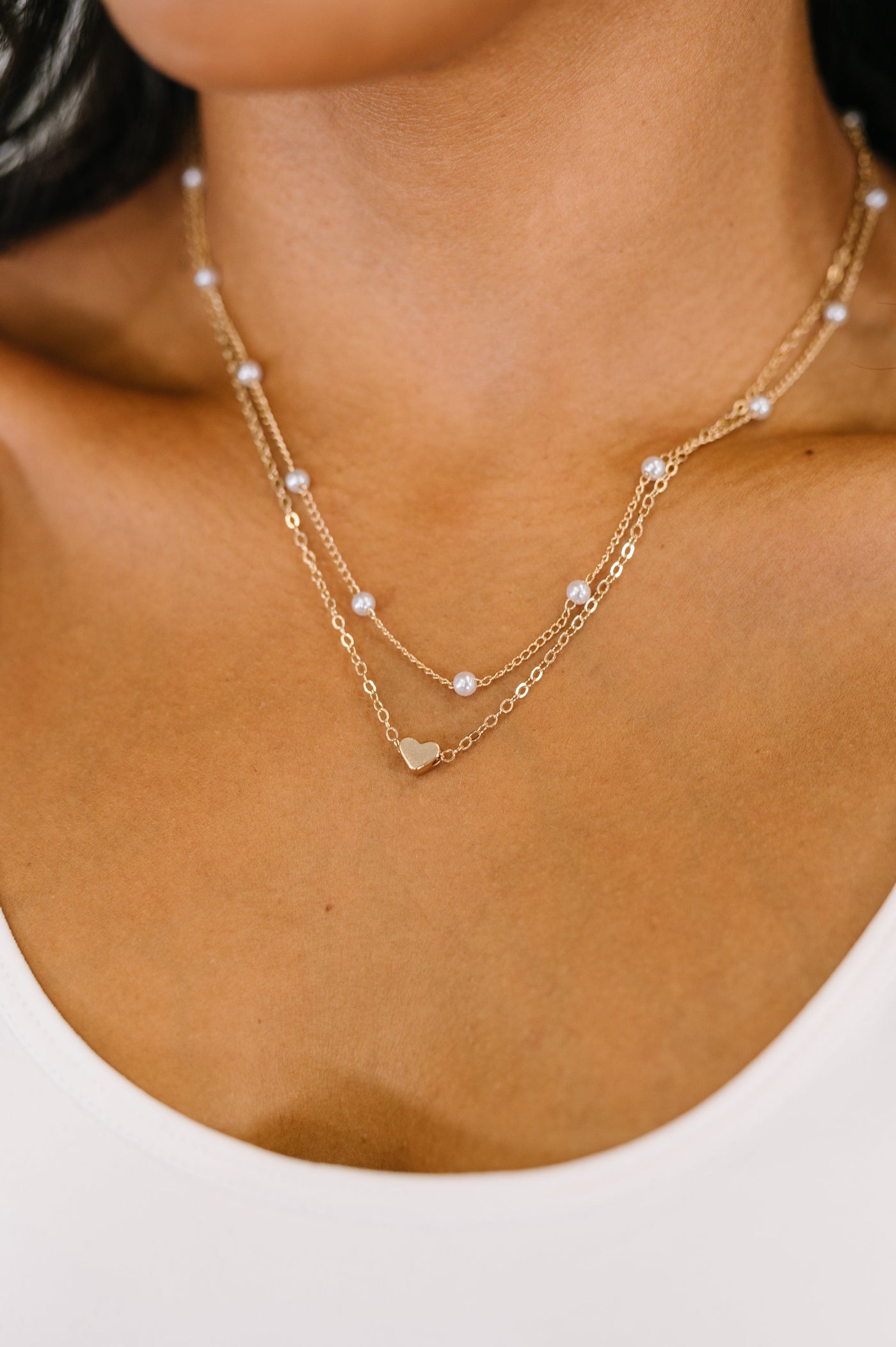 Heart of Gold Pendant Necklace Layered Set in Gold-Womens-Ave Shops-Market Street Nest, Fashionable Clothing, Shoes and Home Décor Located in Mabank, TX