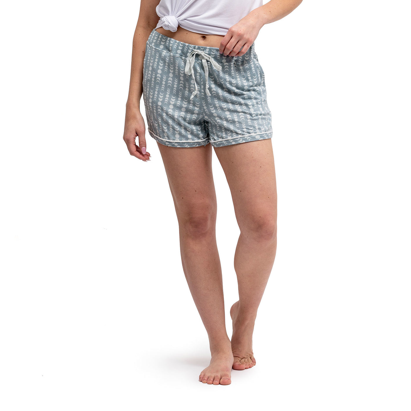 Over the Moon view. Hello Mello Breakfast In Bed Lounge Shorts-330 Lounge-DM Merchandising-Market Street Nest, Fashionable Clothing, Shoes and Home Décor Located in Mabank, TX