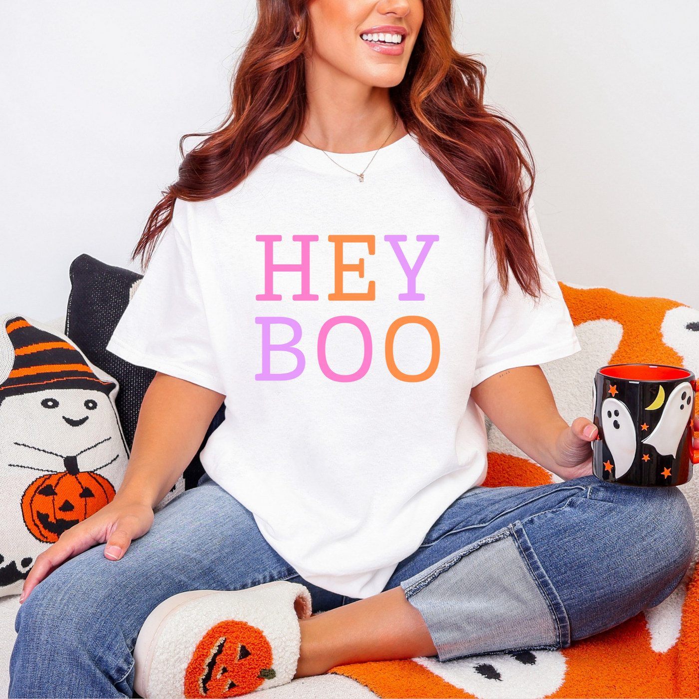 Hey BOO Graphic Tee in Three Colors-Womens-Ave Shops-Market Street Nest, Fashionable Clothing, Shoes and Home Décor Located in Mabank, TX