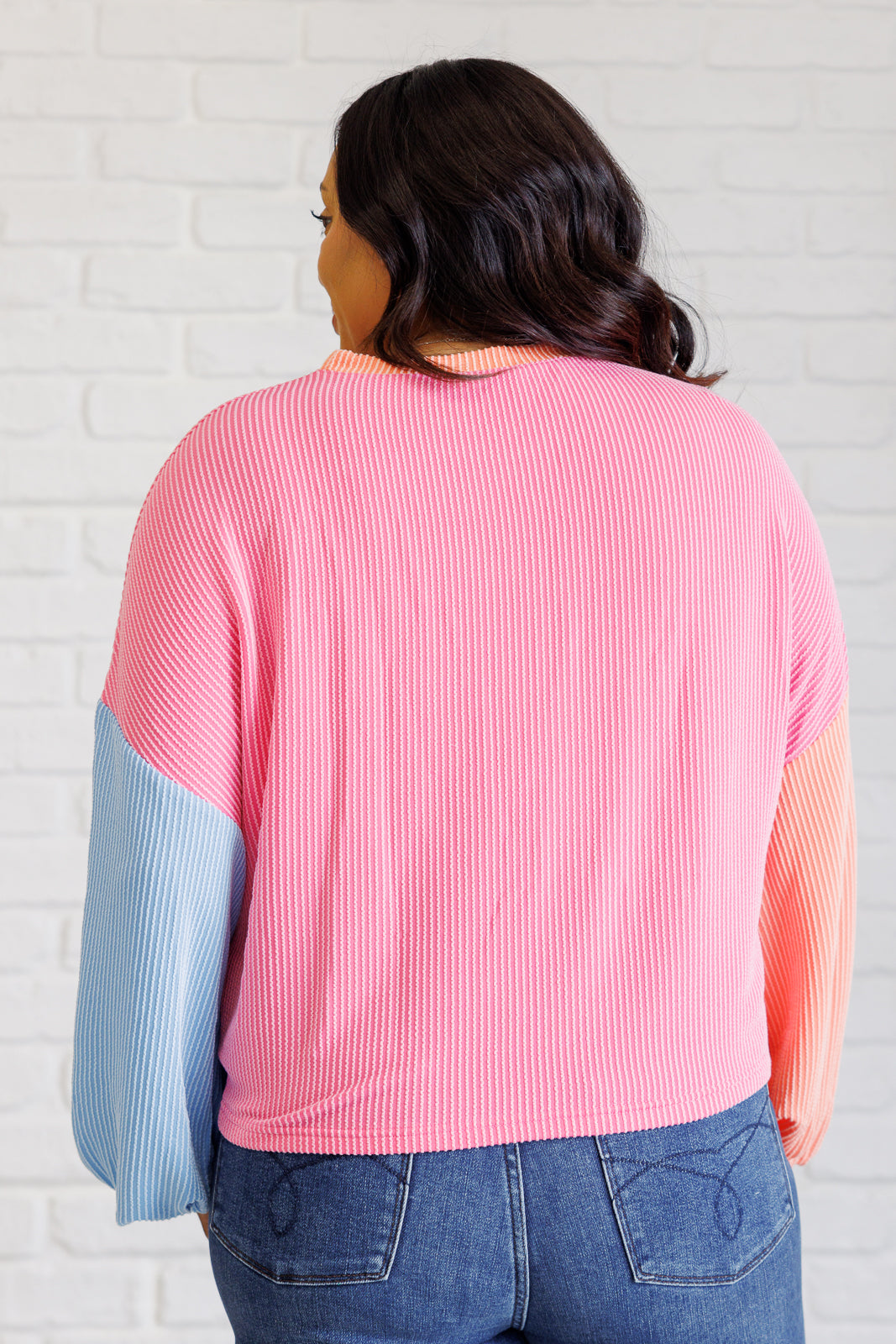 Hit Me With Your Best Shot Colorblock Top in Bright Pink-Tops-Ave Shops-Market Street Nest, Fashionable Clothing, Shoes and Home Décor Located in Mabank, TX