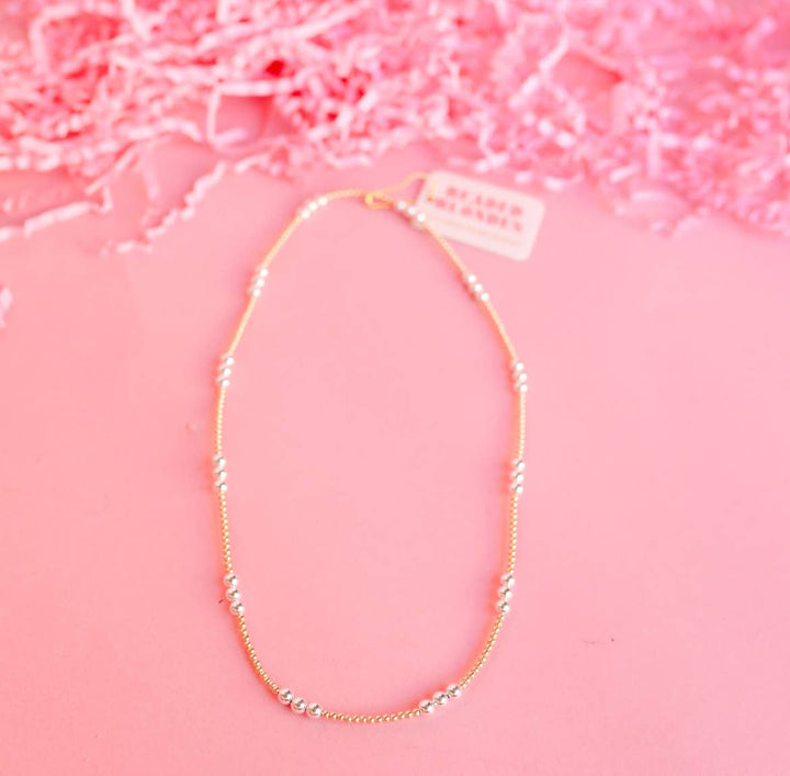 ILY Mixed Metal Necklace-Beaded Blondes-Market Street Nest, Fashionable Clothing, Shoes and Home Décor Located in Mabank, TX