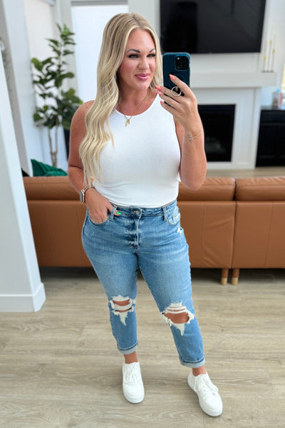 Frankie High Waist Distressed Boyfriend Jeans-Womens-Ave Shops-Market Street Nest, Fashionable Clothing, Shoes and Home Décor Located in Mabank, TX