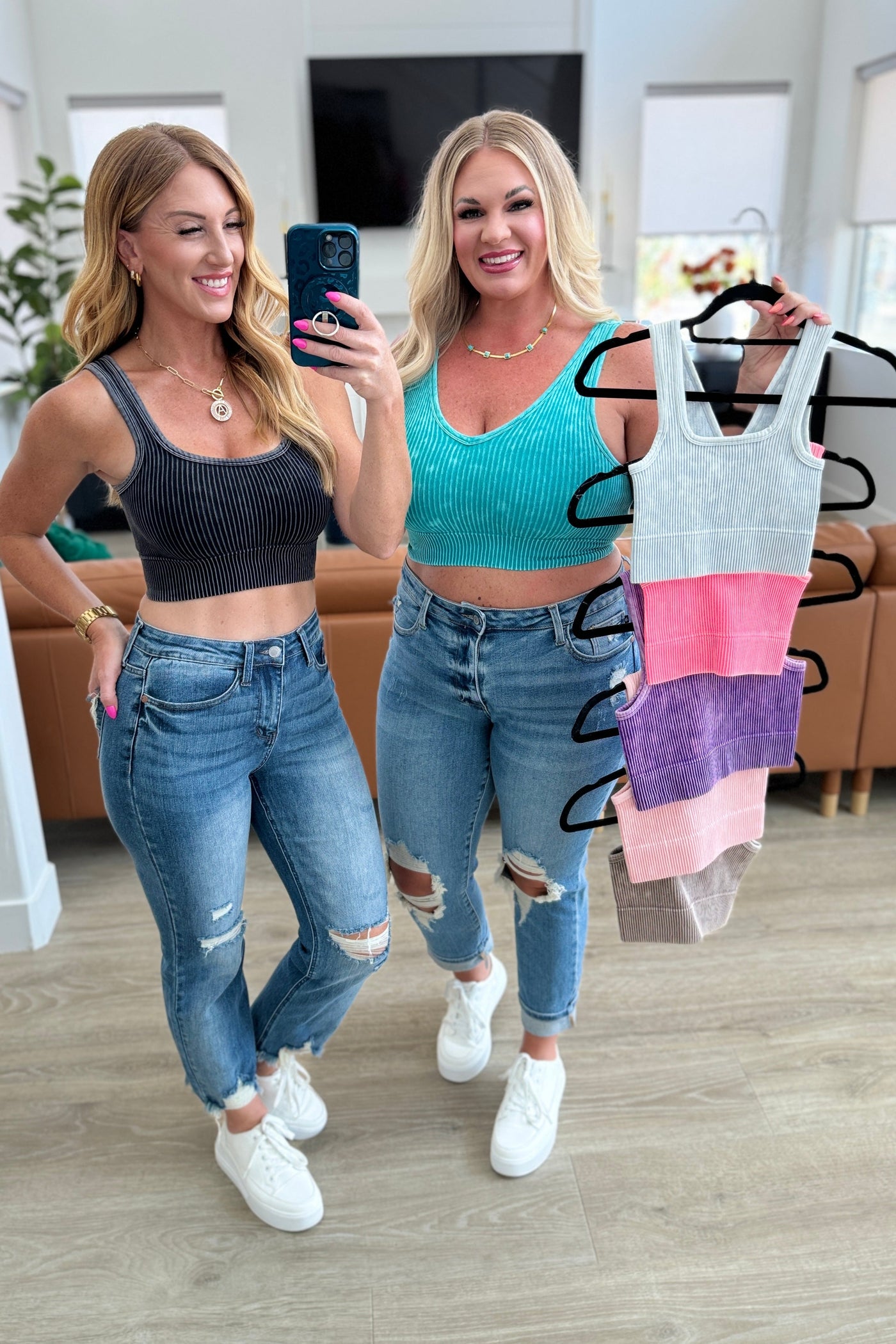 When and Where Reversible Ribbed Cropped Tank in Light Teal-Athleisure-Ave Shops-Market Street Nest, Fashionable Clothing, Shoes and Home Décor Located in Mabank, TX