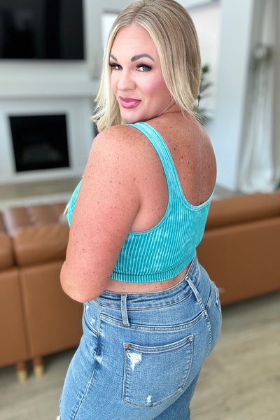 When and Where Reversible Ribbed Cropped Tank in Light Teal-Athleisure-Ave Shops-Market Street Nest, Fashionable Clothing, Shoes and Home Décor Located in Mabank, TX