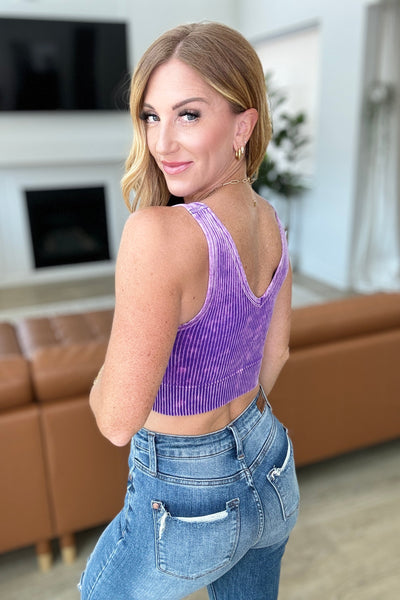 When and Where Reversible Ribbed Cropped Tank in Purple-Athleisure-Ave Shops-Market Street Nest, Fashionable Clothing, Shoes and Home Décor Located in Mabank, TX