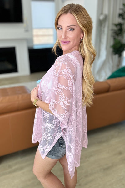 Good Days Ahead Lace Kimono In Mauve-Layers-Ave Shops-Market Street Nest, Fashionable Clothing, Shoes and Home Décor Located in Mabank, TX