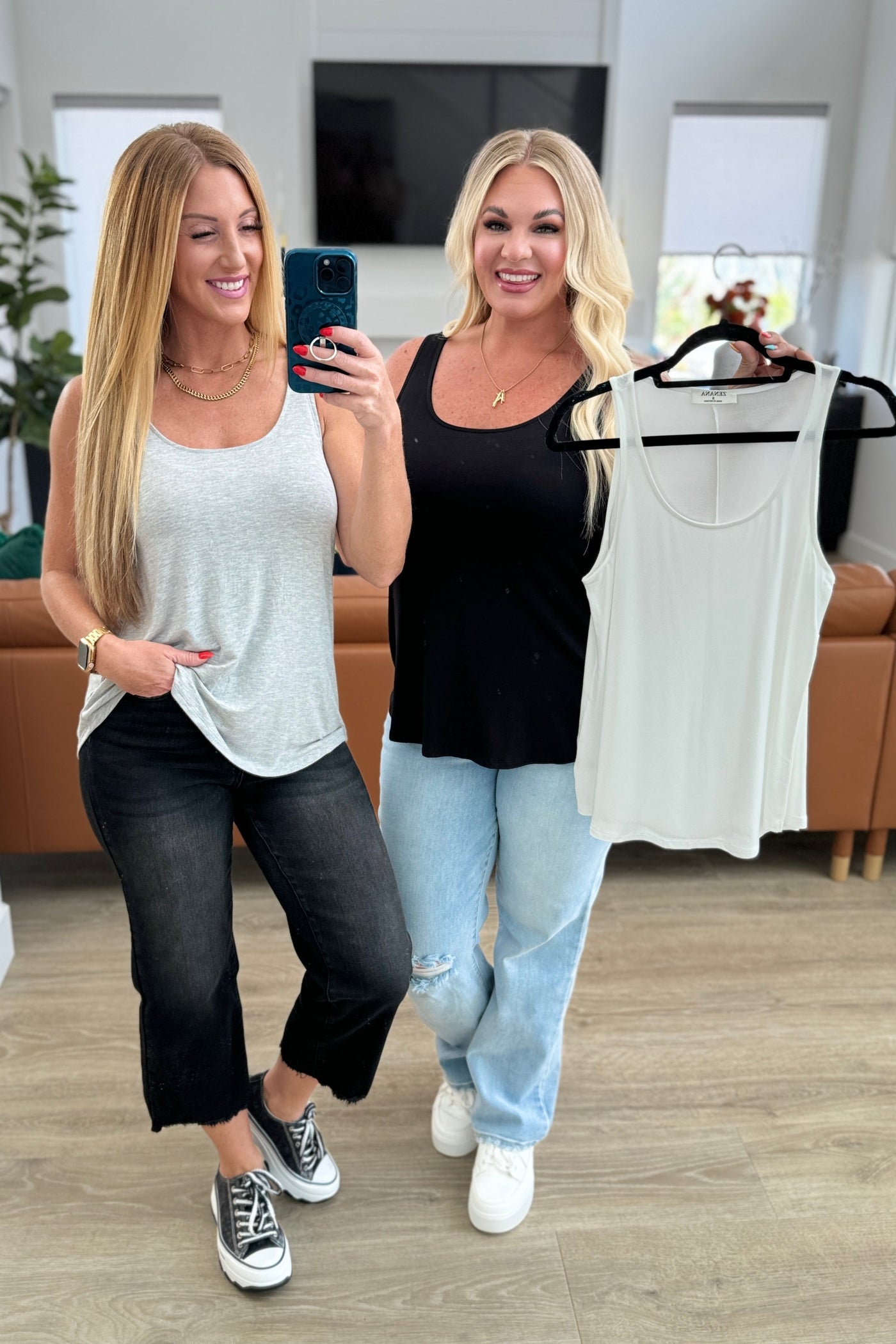 Sleek Scoop Neck Tank Top in Ivory-Tops-Ave Shops-Market Street Nest, Fashionable Clothing, Shoes and Home Décor Located in Mabank, TX