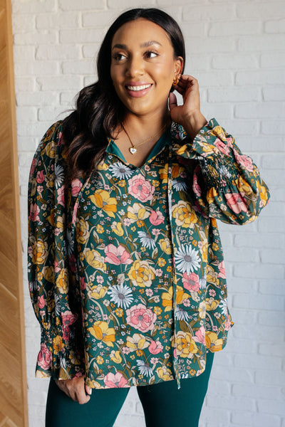 Ideal Ideas Floral Blouse-Blouses-Ave Shops-Market Street Nest, Fashionable Clothing, Shoes and Home Décor Located in Mabank, TX