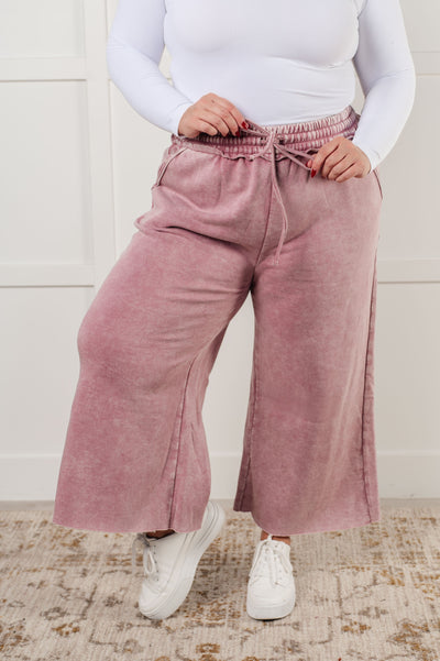 In or Out Wide Leg Cropped Pants in Light Rose-Athleisure-Ave Shops-Market Street Nest, Fashionable Clothing, Shoes and Home Décor Located in Mabank, TX