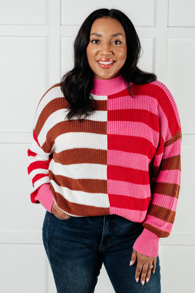 In Your Lane Color Blocked Stripe Sweater-Tops-Ave Shops-Market Street Nest, Fashionable Clothing, Shoes and Home Décor Located in Mabank, TX