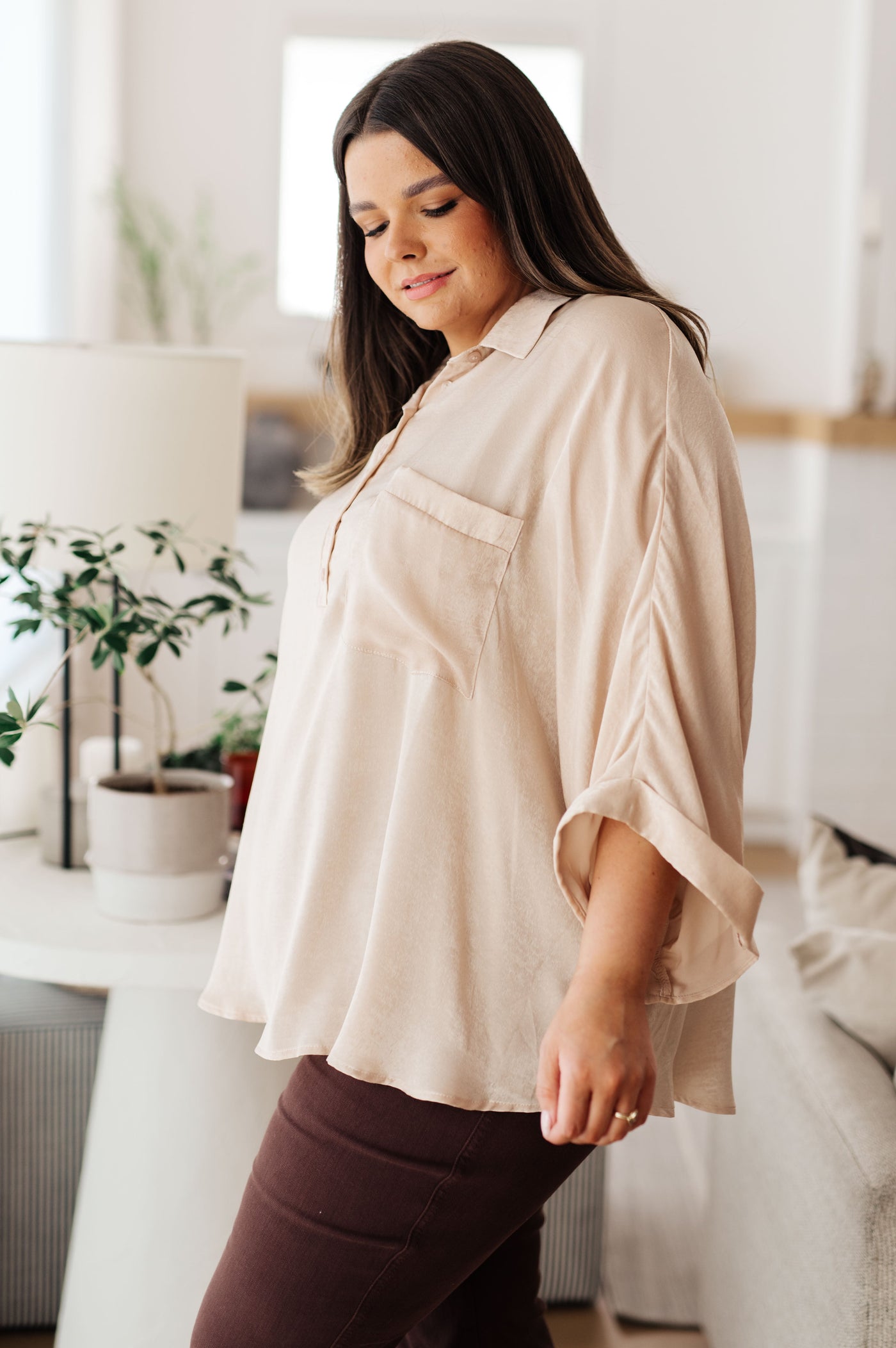 In Your Thoughts Oversized Dolman Sleeve Top in Champagne-Tops-Ave Shops-Market Street Nest, Fashionable Clothing, Shoes and Home Décor Located in Mabank, TX