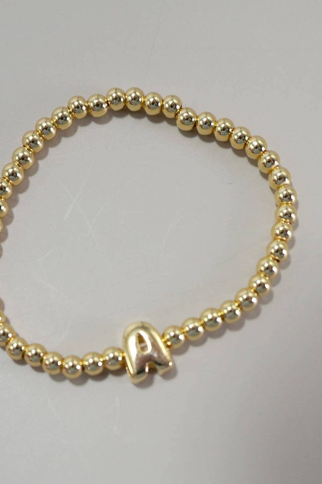 INITIAL MONOGRAM BUBBLE STRETCH BEAD BRACELET | 40B118-JOSSLYN by wall to wall-Market Street Nest, Fashionable Clothing, Shoes and Home Décor Located in Mabank, TX
