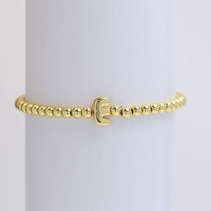 INITIAL MONOGRAM BUBBLE STRETCH BEAD BRACELET | 40B118-JOSSLYN by wall to wall-Market Street Nest, Fashionable Clothing, Shoes and Home Décor Located in Mabank, TX
