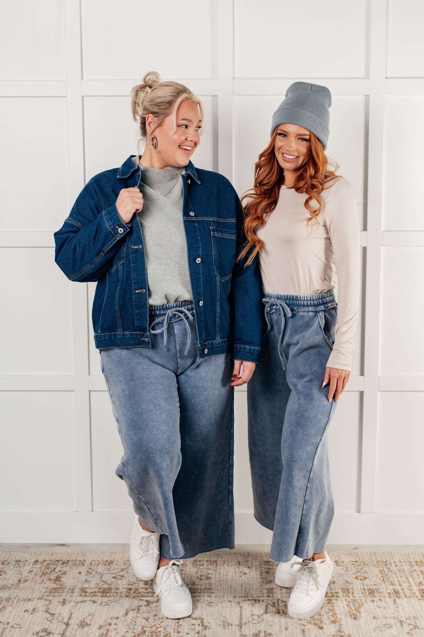 In or Out Wide Leg Cropped Pants in Dusty Blue-Athleisure-Ave Shops-Market Street Nest, Fashionable Clothing, Shoes and Home Décor Located in Mabank, TX