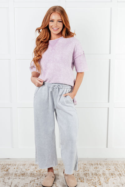 In or Out Wide Leg Cropped Pants in Light Grey-Bottoms-Ave Shops-Market Street Nest, Fashionable Clothing, Shoes and Home Décor Located in Mabank, TX