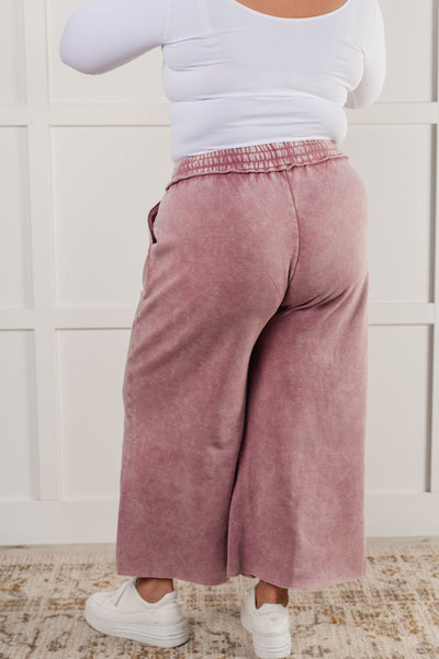 In or Out Wide Leg Cropped Pants in Light Rose-Athleisure-Ave Shops-Market Street Nest, Fashionable Clothing, Shoes and Home Décor Located in Mabank, TX