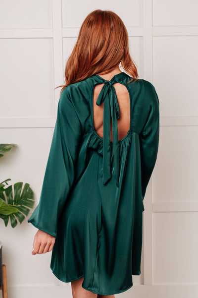 Isn't It Lovely Poly Satin Butterfly Sleeve Dress-Dresses-Ave Shops-Market Street Nest, Fashionable Clothing, Shoes and Home Décor Located in Mabank, TX