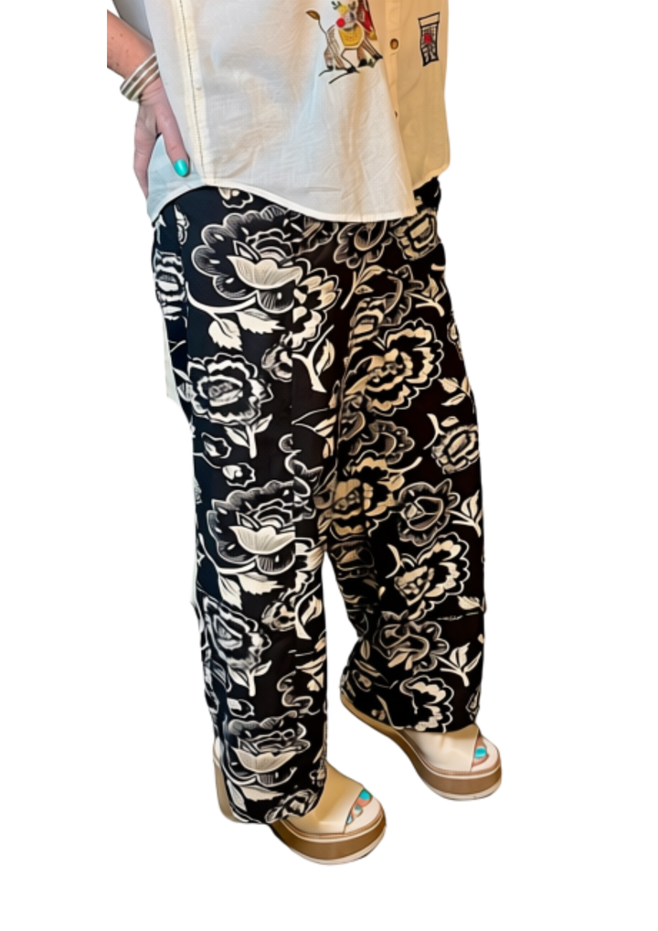 Ivy Jane Black Florida Pant-09-Bottoms-IVY JANE-Market Street Nest, Fashionable Clothing, Shoes and Home Décor Located in Mabank, TX
