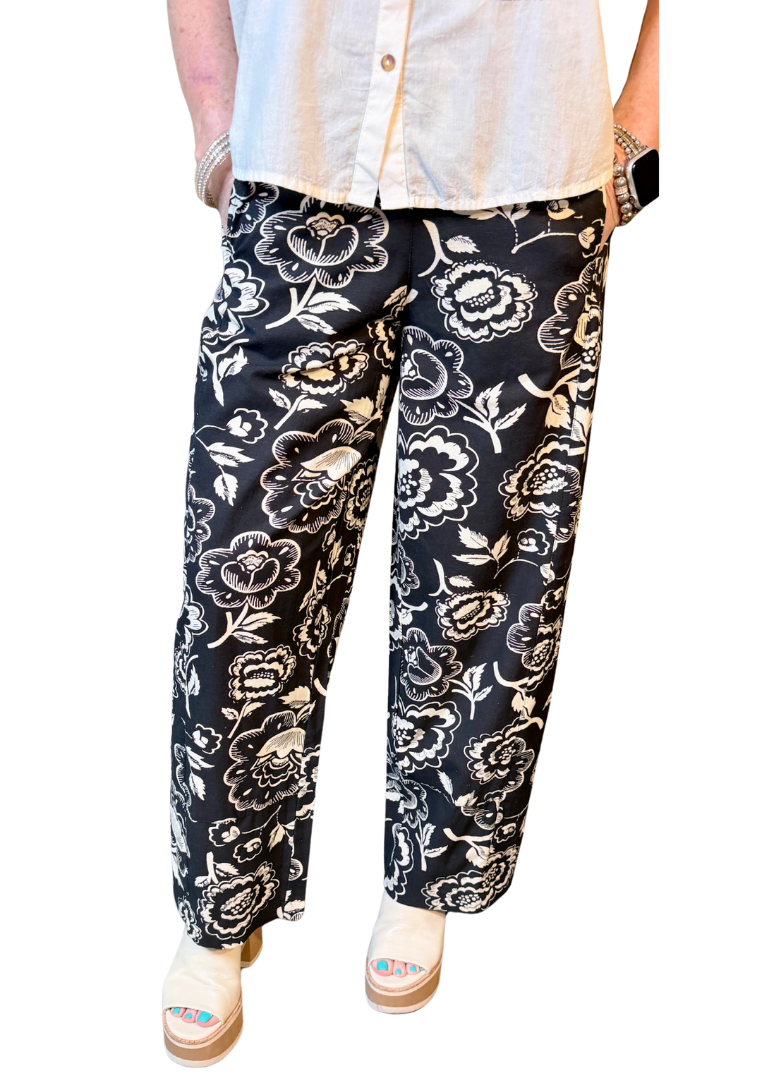 Ivy Jane Black Florida Pant-09-Bottoms-IVY JANE-Market Street Nest, Fashionable Clothing, Shoes and Home Décor Located in Mabank, TX
