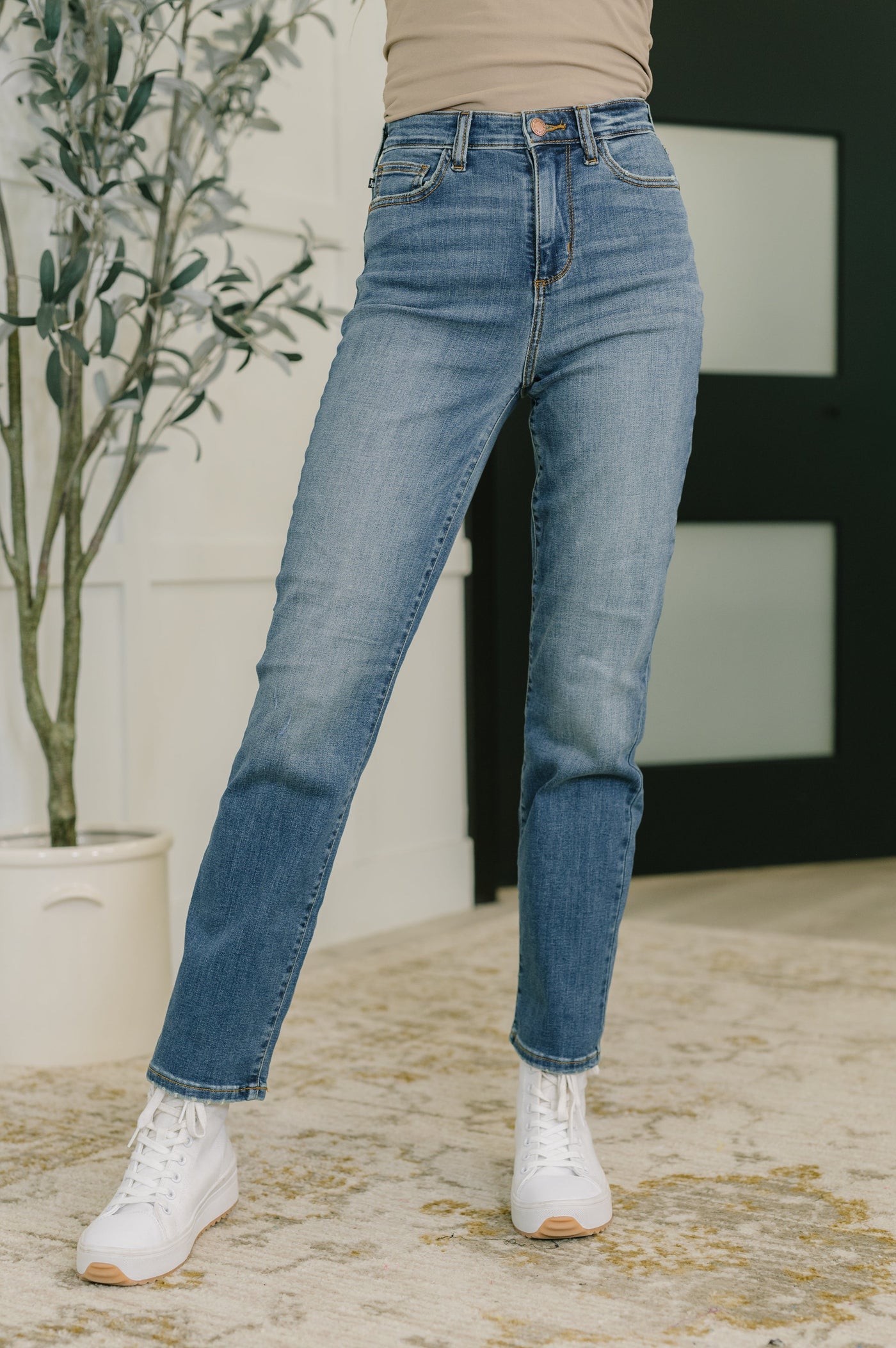 Izzie High Waist Straight Fit-Womens-Ave Shops-Market Street Nest, Fashionable Clothing, Shoes and Home Décor Located in Mabank, TX