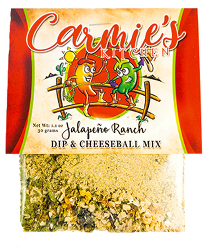 Jalapeno Ranch Dip Mix-Carmie's Kitchen-Market Street Nest, Fashionable Clothing, Shoes and Home Décor Located in Mabank, TX